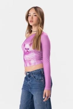 Adika Kitten One-Shoulder Top