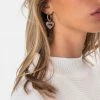 Adika Accessories Meteor Hoop Earrings With Pendant