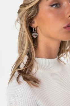 Adika Accessories Meteor Hoop Earrings With Pendant