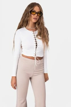 Adika Rubies Lace-Up Top