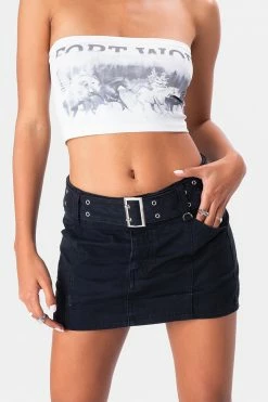 Adika New Dresses Prickly Belted Mini Skirt