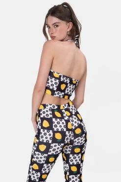 Adika Lemonade Halter Crop Top