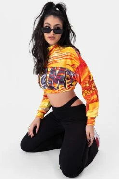 Adika RIDE Front Zip Cropped Sweatshirt OUTLET