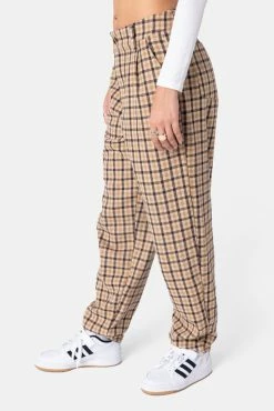 Adika Roberts Plaid Flannel Pants Clothing