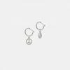 Adika Accessories Peace-Out Charmed Hoop Earrings