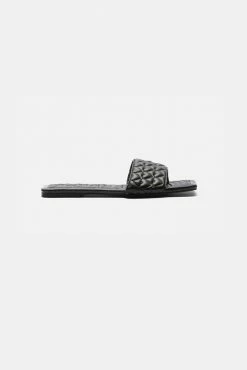 Adika Hearts Quilted Flat Sandals OUTLET