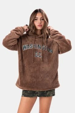 Adika WASHINGTON Faux Fur Oversized Hoodie Clothing