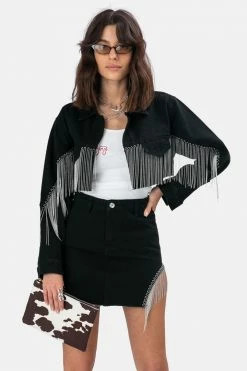 Adika OUTLET Nola Fringe Denim Jacket