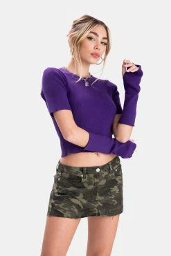 Adika Willis Knit Top And Fingerless Glove Set