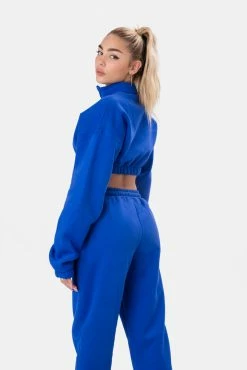 Adika Adriano Half-Zip Cropped Sweatshirt