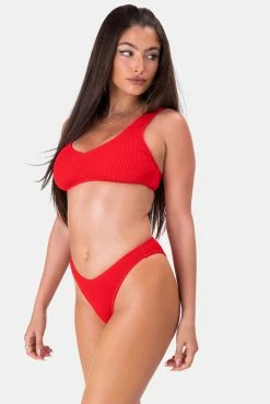 Adika OUTLET Maroons Textured Bikini Bottoms