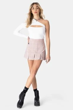 Adika Ribbed One-Shoulder Cut-Out Top OUTLET