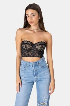 Adika Midnights Strapless Lace Top