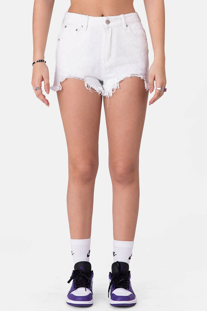 Best reviews of 🌟 Adika OUTLET Bell Distressed Pattern Denim Shorts 👏 2 Adika OUTLET Bell Distressed Pattern Denim Shorts