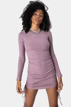 Promo 🌟 Adika Twist Ruched Ribbed Mini 👗 Dress OUTLET 😍 7 Adika Twist Ruched Ribbed Mini Dress OUTLET