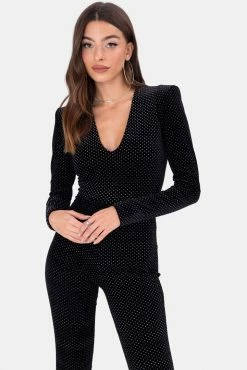 Adika OUTLET Sparky Velvet Diamante Jumpsuit