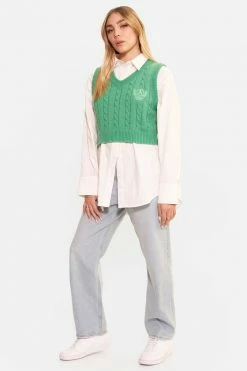 Adika OUTLET Imperial Cropped Cable Knit Vest