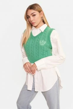 Adika OUTLET Imperial Cropped Cable Knit Vest