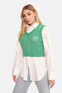Adika OUTLET Imperial Cropped Cable Knit Vest