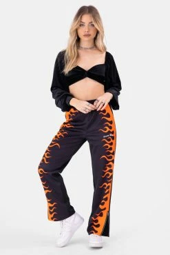Adika Flaming Zipper Hem Sweatpants OUTLET