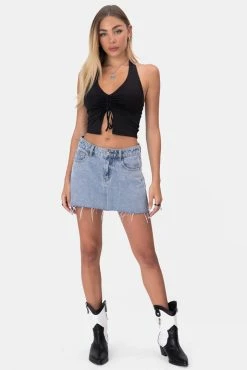 Adika Costa Denim Mini Skirt Clothing