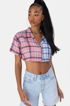 Adika OUTLET Grant Color-Block Plaid Shirt
