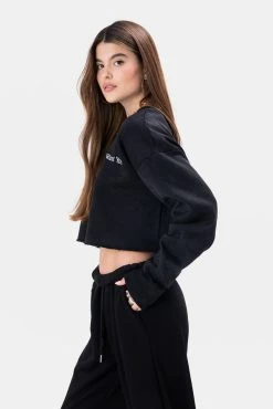 Adika WANT Embroidered Cropped Sweatshirt