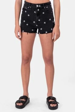 Adika OUTLET Starry Embroidery Denim Shorts