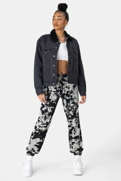 Adika Douglas Denim Jacket With Faux Shearling