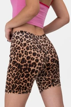 Adika OUTLET Cheetah Biker Velvet Shorts