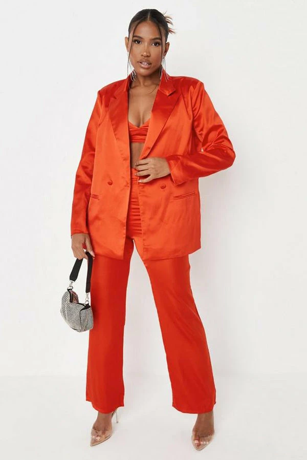 Brand new 👍 Adika MISSGUIDED // Oversized Satin-Finish Blazer 🧥 Coats & Jackets ✨ 1 Adika MISSGUIDED // Oversized Satin-Finish Blazer Coats & Jackets