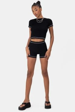 Adika OUTLET Sonde Reverses-Stitch Cropped Tee