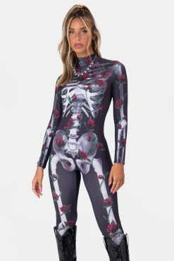 Adika BAD TO THE BONE Skeleton Catsuit Clothing
