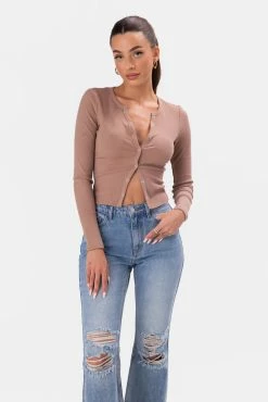 Adika Rocket Snap-Button Ribbed Top Clothing