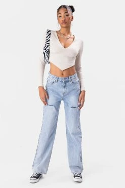 Adika Clothing Stratton Handkerchief-Hem Crop Top