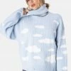 Adika Cloudy Distressed Oversized Knit Sweater