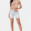Adika Basil Ripped Denim Shorts