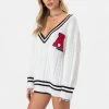 Adika Clothing Patrick Patch-Detail Cable Knit Sweater