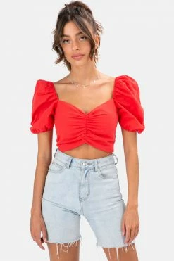 Adika OUTLET Isla Puff Sleeve Crop Top