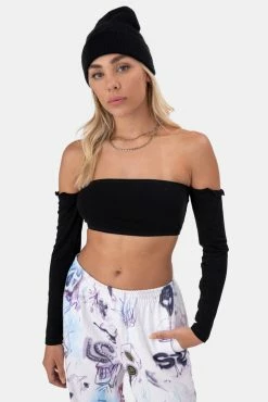 Adika Drip Ribbed Off-Shoulder Top OUTLET