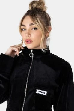Adika OH DARLING Zip-Up Velvet Top