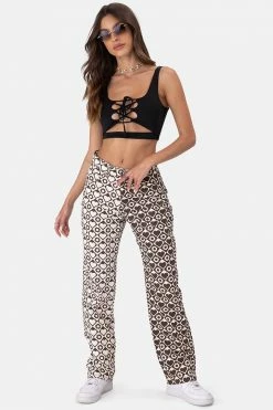 Adika Jackson Tie-Front Crop Top