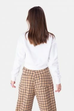 Adika Champion // Logo Embroidery Cropped Sweatshirt