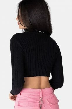Adika Sparkz Cropped Lurex Sweater OUTLET