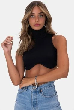 Adika OUTLET Mars Turtleneck Ribbed Crop Top