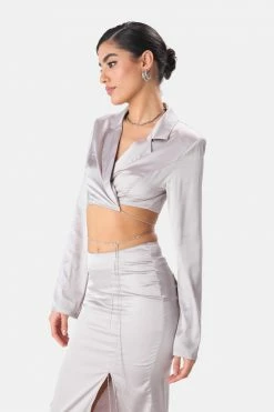 Brand new 🎁 Adika Gardner Satin-Finish Rhinestone Chain Top ✔️ 7 Adika Gardner Satin-Finish Rhinestone Chain Top