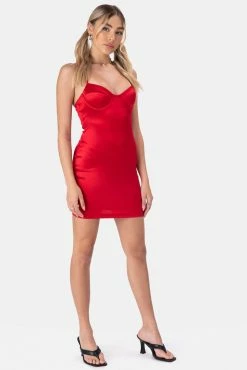 Adika OUTLET Cosmo Satin-Finish Halter Dress