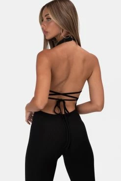 Adika Jarvis Halter Flared Jumpsuit