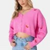 Adika Y2K Fever Cherry Bomb Cropped Cardigan