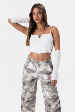 Adika Hinton Lace-Up Corset Top Clothing